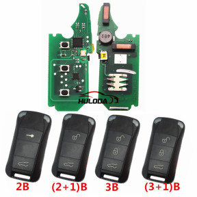 For Porsche  Cayenne keyless remote key  PCF7942(HITAG2) with 434mhz 2;2+1;3;3+1button key, please choose which key shell in your need