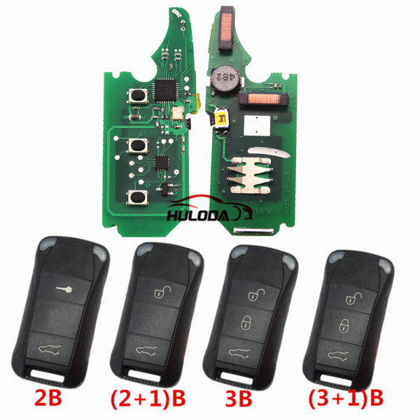 For Porsche  Cayenne keyless remote key  PCF7942(HITAG2) with 315mhz, 2;2+1;3;3+1button key, please choose which key shell in your need