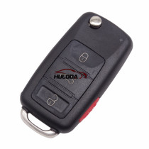 For VW Touareg 3+1 button remote key blank with HU66 blade