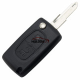 For Citroen 206 blade 2 button flip remote key blank ( 206 Blade - 2Button - No Battery Place) (No Logo)