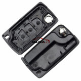 For Peugeot 407 blade 3 button flip remote key blank with trunk button ( HU83 Blade - Trunk - No battery place ) (No Logo)