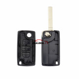 For Fiat 3 buton flip remote key blank without battery clamp with VA2 blade