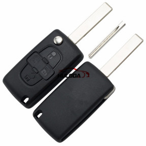 For Citroen 4 button remote key blank with 307 blade  ( VA2 Blade -4 Button- With battery place )  (No Logo)