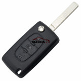 For Citroen 307 blade 3 button flip remote key blank with light button ( VA2 Blade - 3Button -  Light - No battery place) (No Logo)