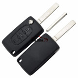 For Peugeot 307 blade 3 button flip remote key blank with trunk button (VA2 Blade - 3Button -  Trunk - With battery place) (No Logo)