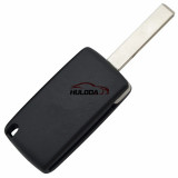 For Citroen 407 blade 3 button flip remote key blank with light button ( HU83 Blade - Light - No battery place) (No Logo)