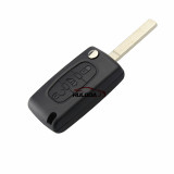 For Fiat 3 buton flip remote key blank without battery clamp with VA2 blade