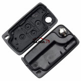For Peugeot 4 button remote key blank with 407 blade ( HU83 Blade -4 Button- No battery place) (No Logo)