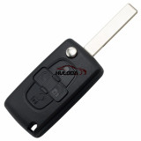 For Peugeot 4 button remote key blank with 407 blade  ( HU83 Blade -4 Button- With battery place ) (No Logo)