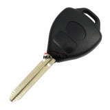 For Toyota 2+1 button remote key blank with TOY43 blade with red panic with logo