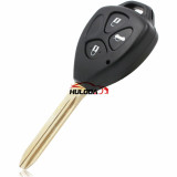For Toyota 3 button remote key balnk  with Toy47 blade with logo