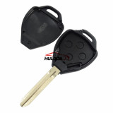 For Toyota 3 button remote key blank with TOY43 blade  with logo