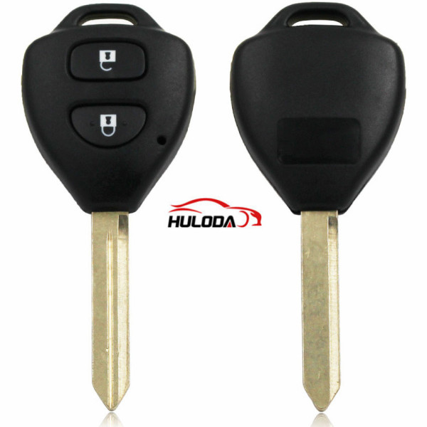 For toyota 2 button Remote key shell with TOY47 Blade without logo