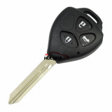 For Toyota 3 button remote key balnk  with Toy47 blade  without logo