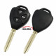 For Toyota Carola 3 button Remote key blank with TOY43-SH3 blade Without Logo