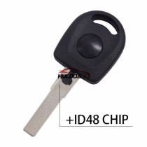 For VW Passat transponder key shell with ID48 chip without logo
