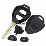 For Toyota Carola 2 button Remote key blank with  TOY43 blade with logo