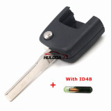 For VW  flip remote key Square  head with ID48 chip