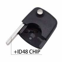 For VW  flip remote key Round head with ID48 chipRound head with ID48 chip