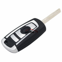 For BMW  4 button flip remote key blank with 2 track HU92 blade