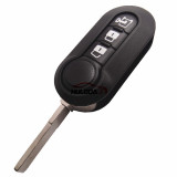 For Fiat 3 button remote key blank black color with battery clamp with SIP22 blade