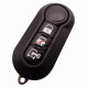 For Fiat 3 button remote key blank black color with battery clamp with SIP22 blade