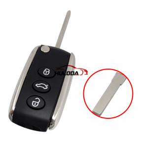 For Bentley 3 button flip remote key