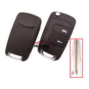 For Chevrolet 2 button flip remote key blank with left blade