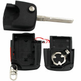 For Audi 2+1 button remote key blank with panic  (1616 battery Small battery)