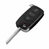 For Audi 3 button remote key shell without panic  (1616 battery Small battery)