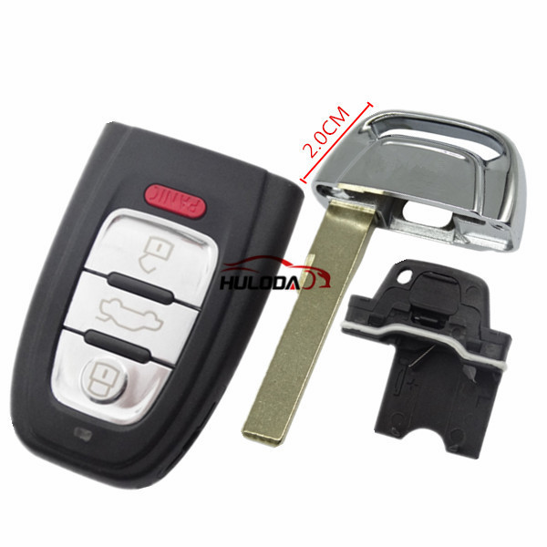 For Audi A4L and Q5 3+1button Remote key Blank with emergency Key blade