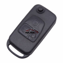 For Benz 3 Button Flip Remote Key Blank with 4 track blade