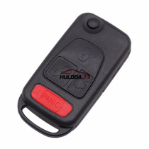For Benz 3+1 Button Flip Remote Key Blank with 2 track blade