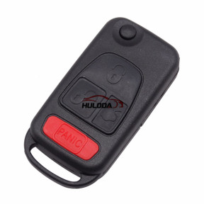 For Benz 3+1 Button Flip Remote Key Blank with 2 track blade