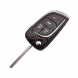 For Chevrolet 3+1 button modified folding remote control key shell with hu100 blade