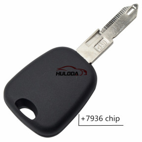 For peugeot transponder key with 7936 chip with NE73&206 blade