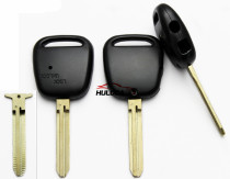 For Toyota 2 button remote key blank with TOY43 blade , Button on the side