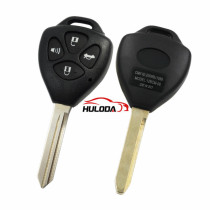 For Toyota 4 button remote key balnk with Toy47 blade with logo