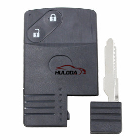 For Mazda 2 Button Smart Car Key Housing Cover Remote Key Shell Case Fob with Uncut Blade for Mazda 5 6 CX-7 CX-9 RX8 Miata MX5