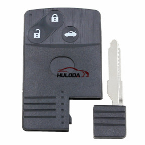 For Mazda 3 Button Smart Car Key Housing Cover Remote Key Shell Case Fob with Uncut Blade for Mazda 5 6 CX-7 CX-9 RX8 Miata MX5