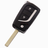 For Toyota 2 button flip remote key blank with VA2,Toy48,Toy43 blade, please choose the blade