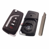 For Toyota 3+1 button flip remote key blank with VA2,Toy48,Toy43 blade, please choose the blade
