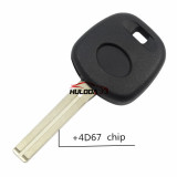For Toyota transponder key with 4D67 chip（TOY40 Long Blade）