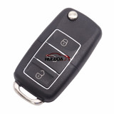 For VW 3 button  waterproof  remote key blank with Black color