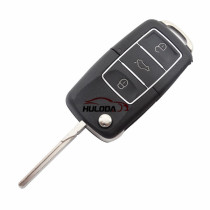 For VW 3 button  waterproof  remote key blank with Black color