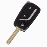 For Toyota 2 button flip remote key blank with VA2,Toy48,Toy43 blade, please choose the blade