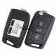 Original For VW golf MK7 3 Button remote control FCCID is 5G0959753BA with 433MHZ with ID48chip