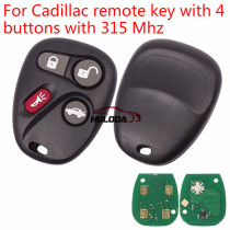 For Cadillac remote key  with 4 buttons  315Mhz