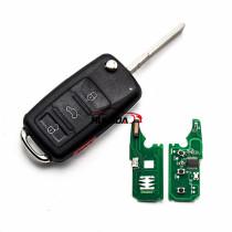 For Audi A8 3+1 button flip Remote key with 315Mhz