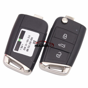 Original For VW golf MK7 3 Button remote control FCCID is 5GO959753BB  with 433MHZ with ID48chip